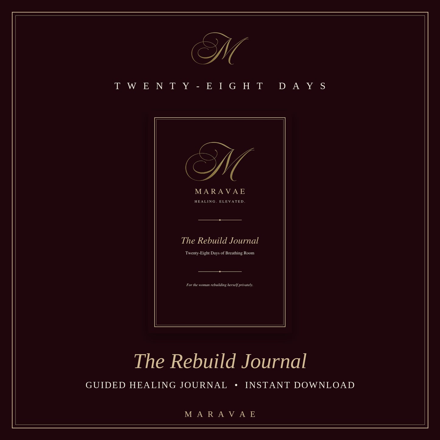 The Rebuild Journal — 28 Days of Guided Healing for Women