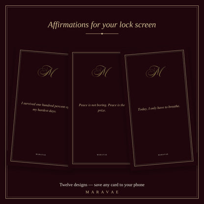 Maravae Affirmation Deck + Phone Wallpapers — 12 Truths for the Woman Rebuilding