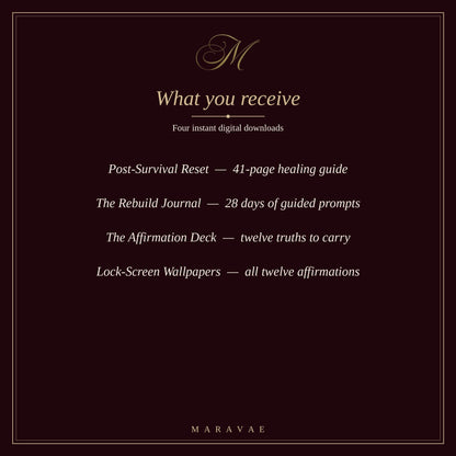 The Post-Survival Reset System — Complete Healing Bundle (Guide + Journal + Affirmations)