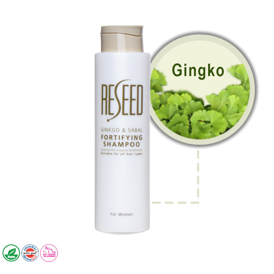 RESEED Ginkgo and Sabal Fortifying Shampoo for Women 250 ml (SLS Free)