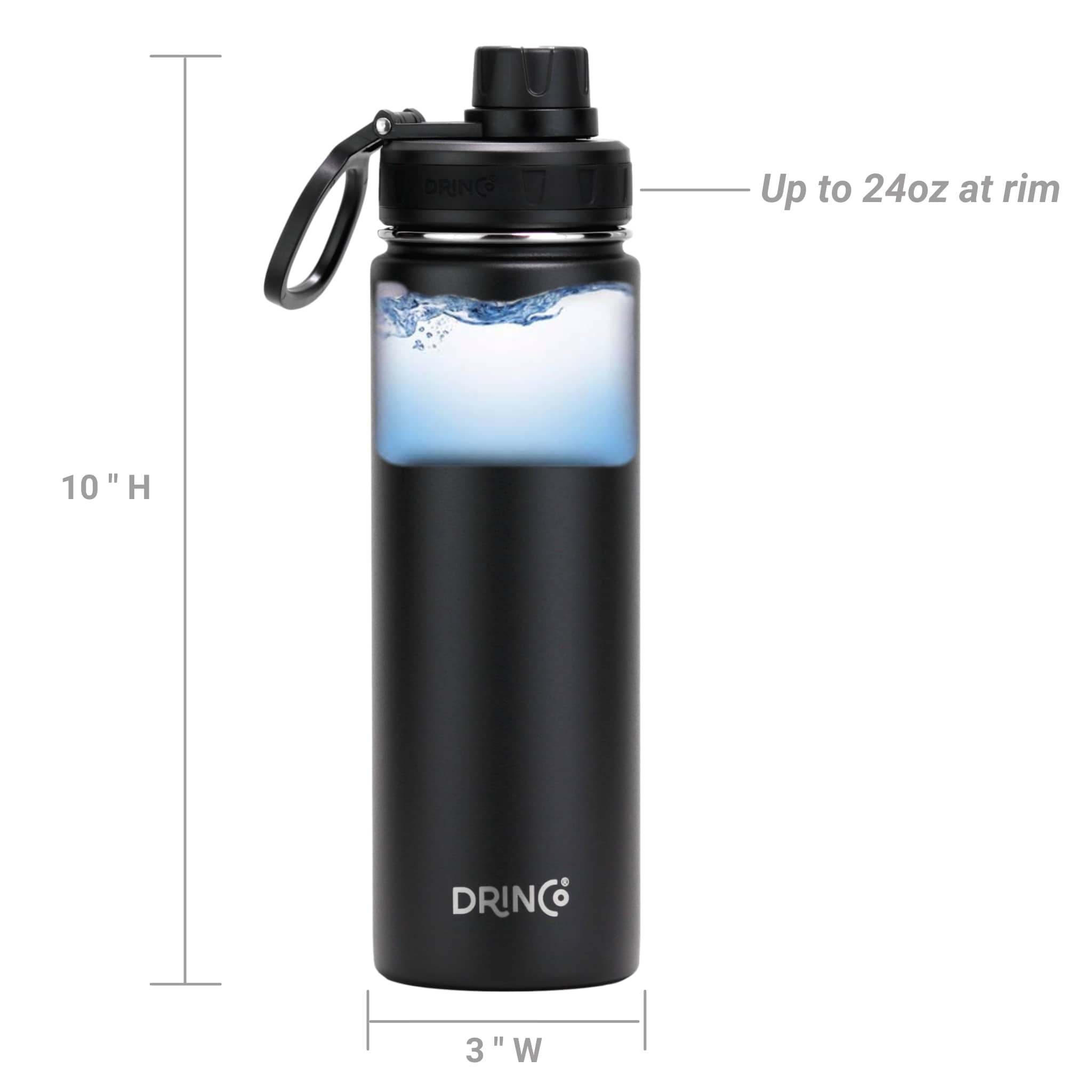 Maravae 22oz Stainless Steel Sport Water Bottle